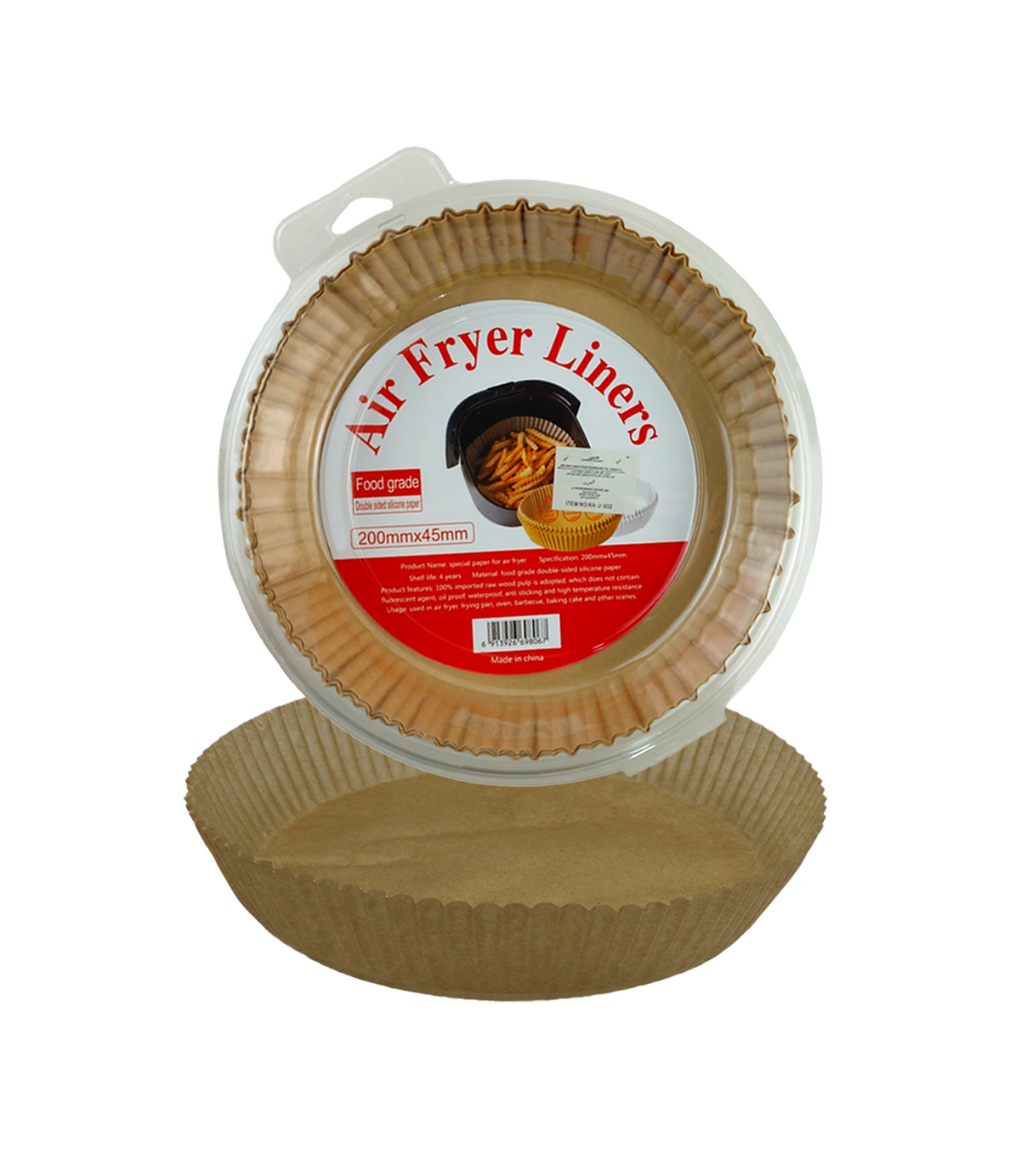 air fryer paper 200mmx45mm round china