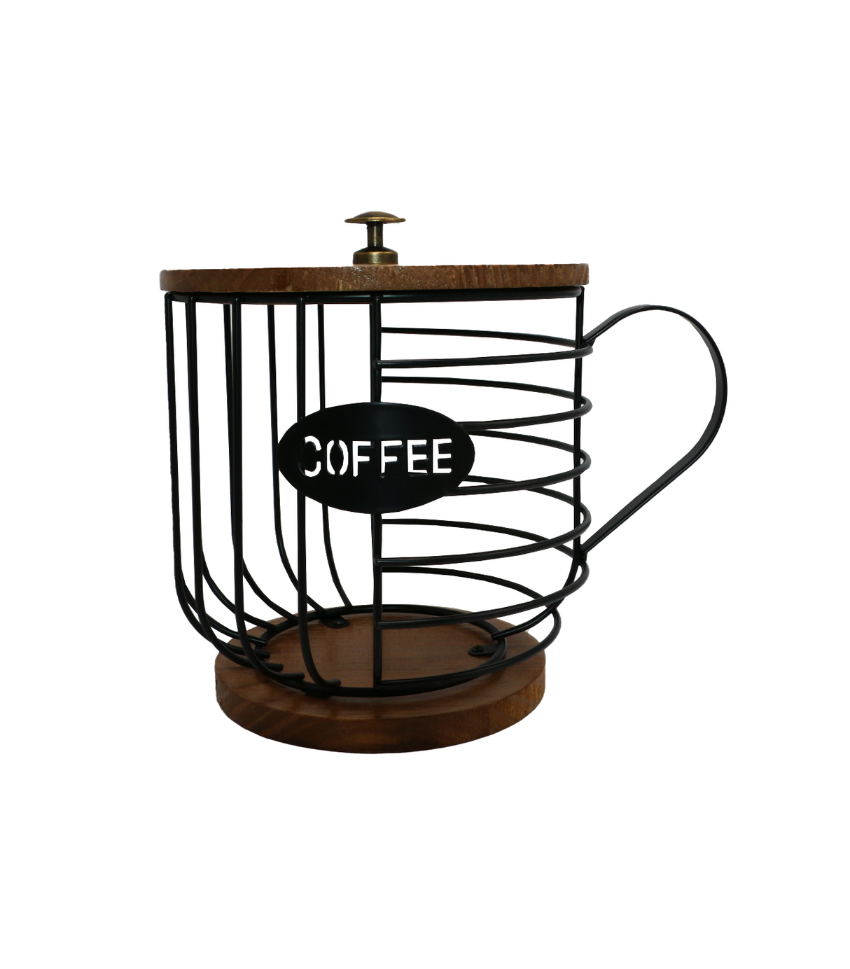 metal cage round black china