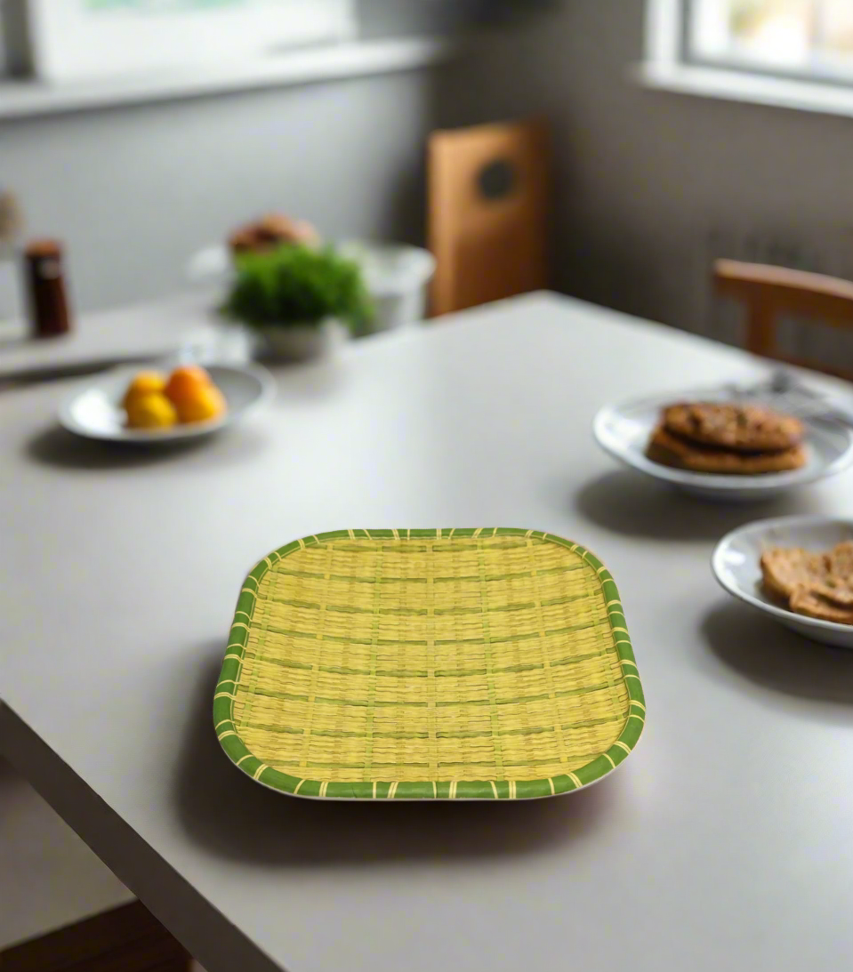 roti plate small square china 138-151