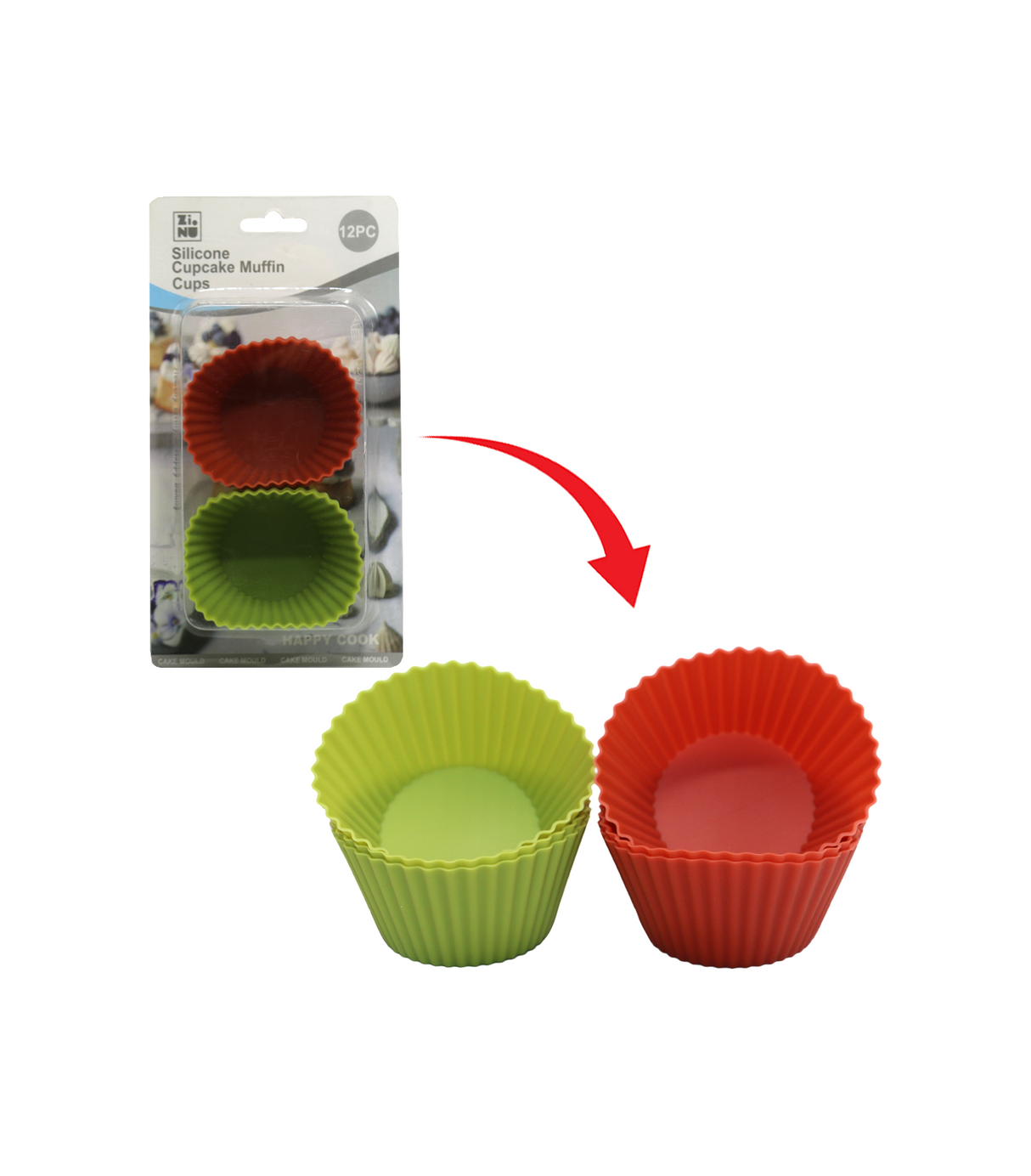 silicon cup cake 6pc round shape china 24115