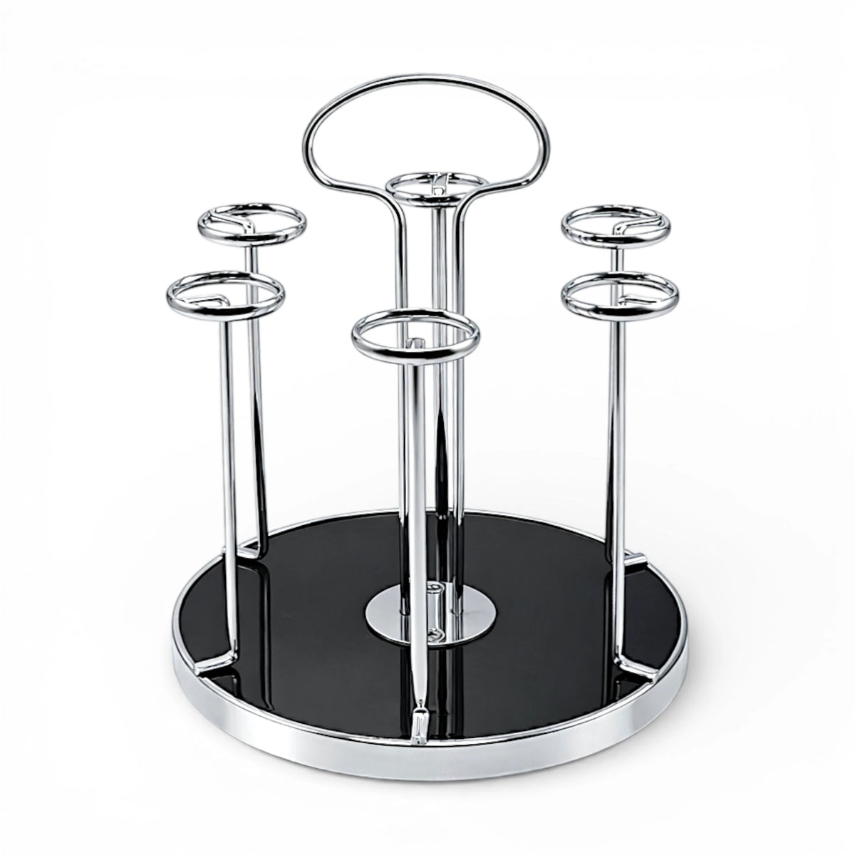 ss glass stand 6s round silver china 22086