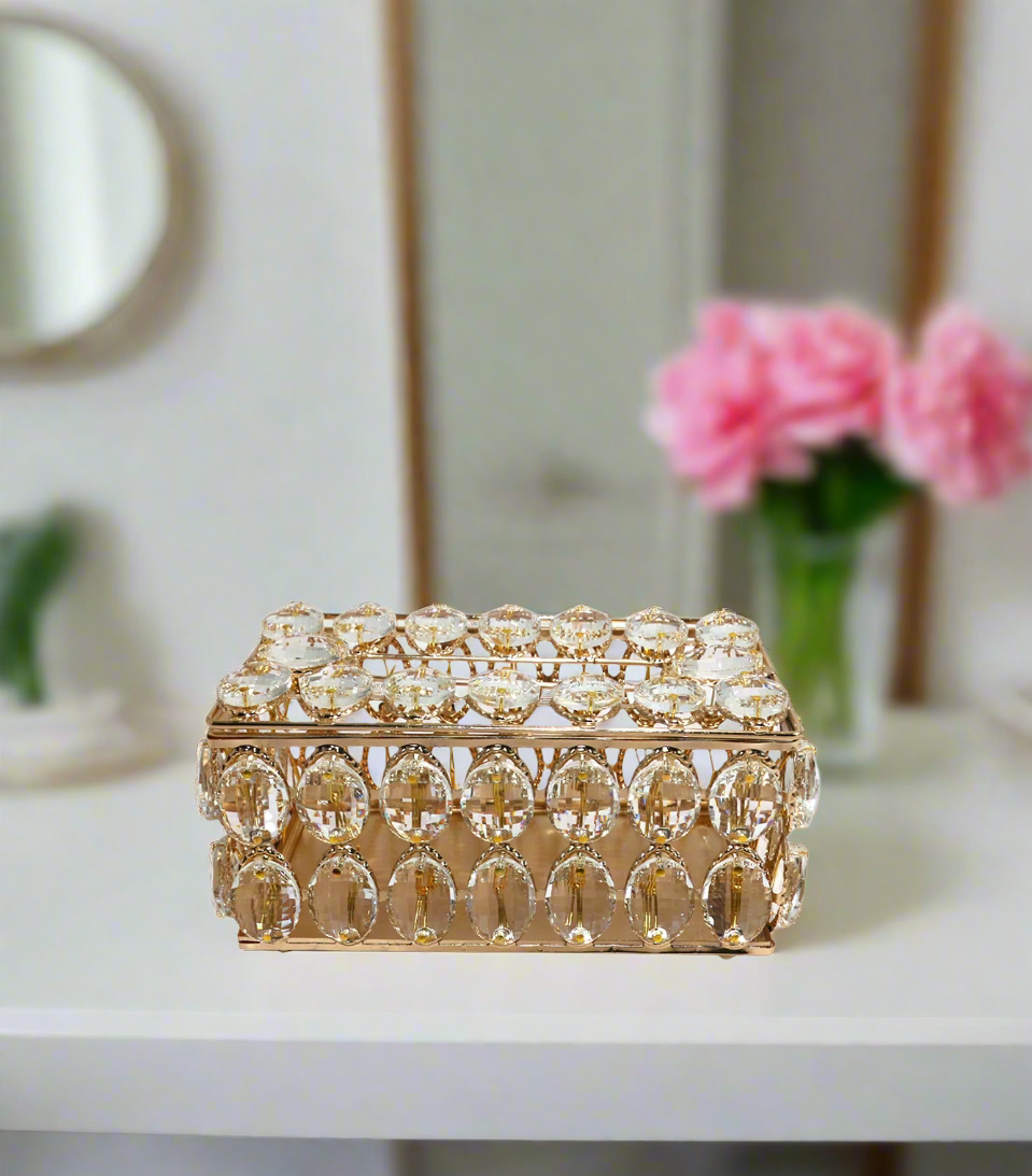 fancy tissue box golden china