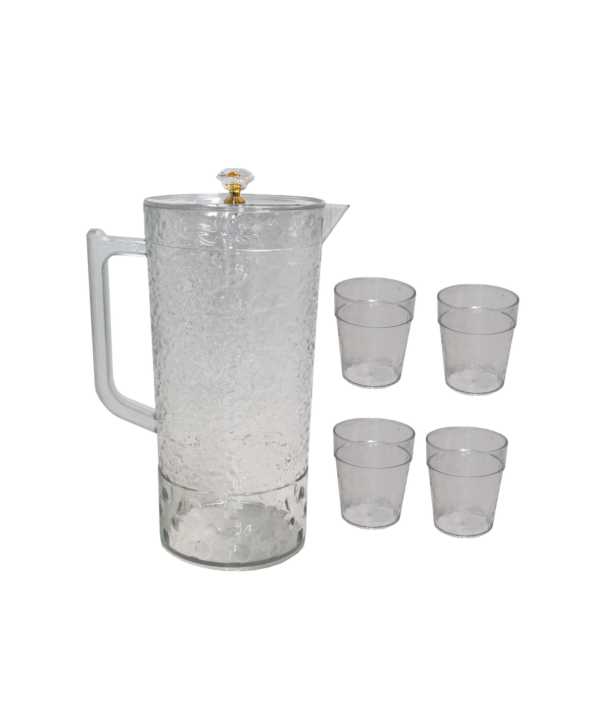 plastic jug & glass 5pc china 58994