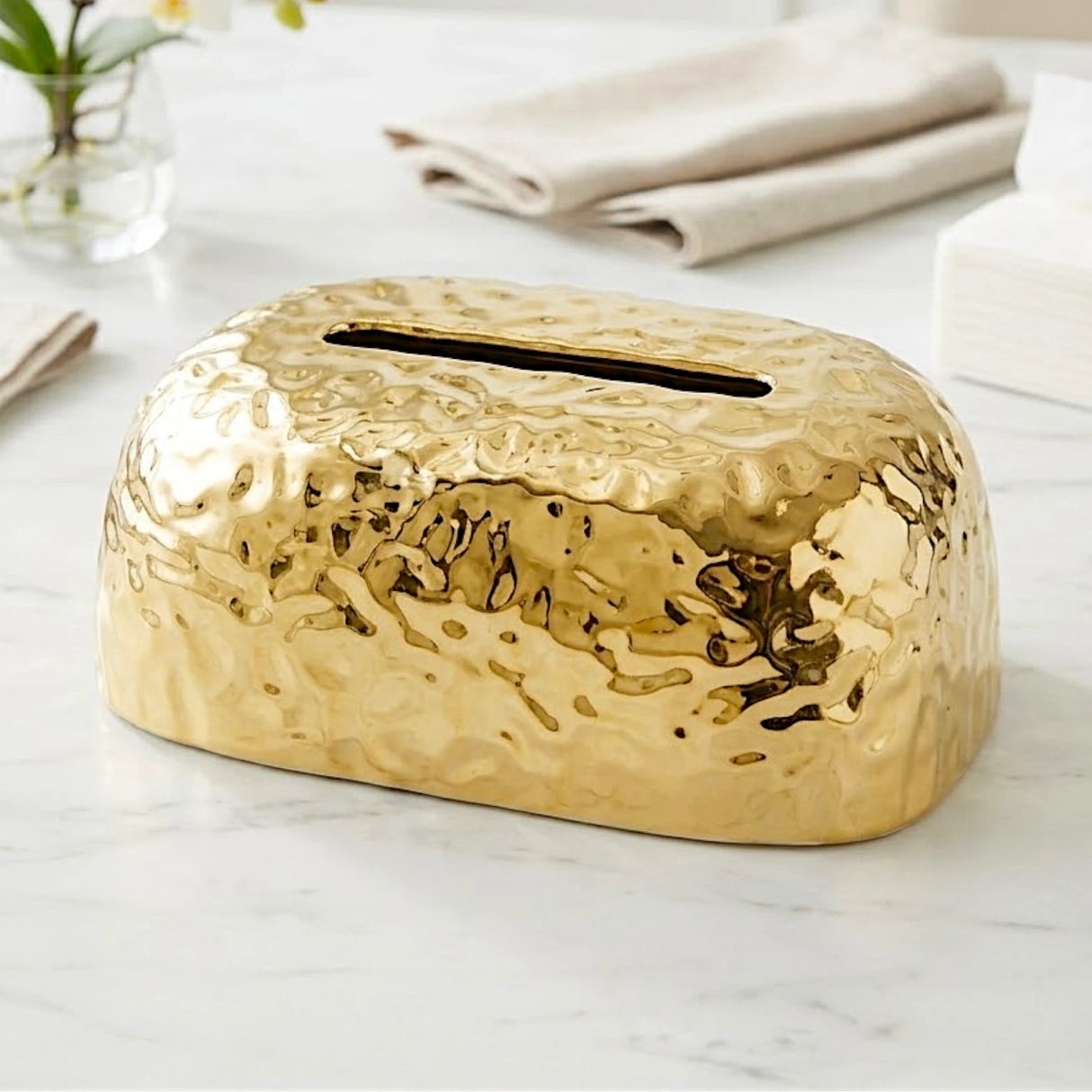 fancy tissue box golden china 205