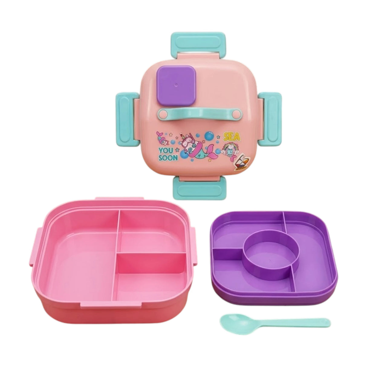 plastic lunch box 1.1l hut china 2690