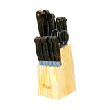 bass knife set 14pc wood stand china ba-03