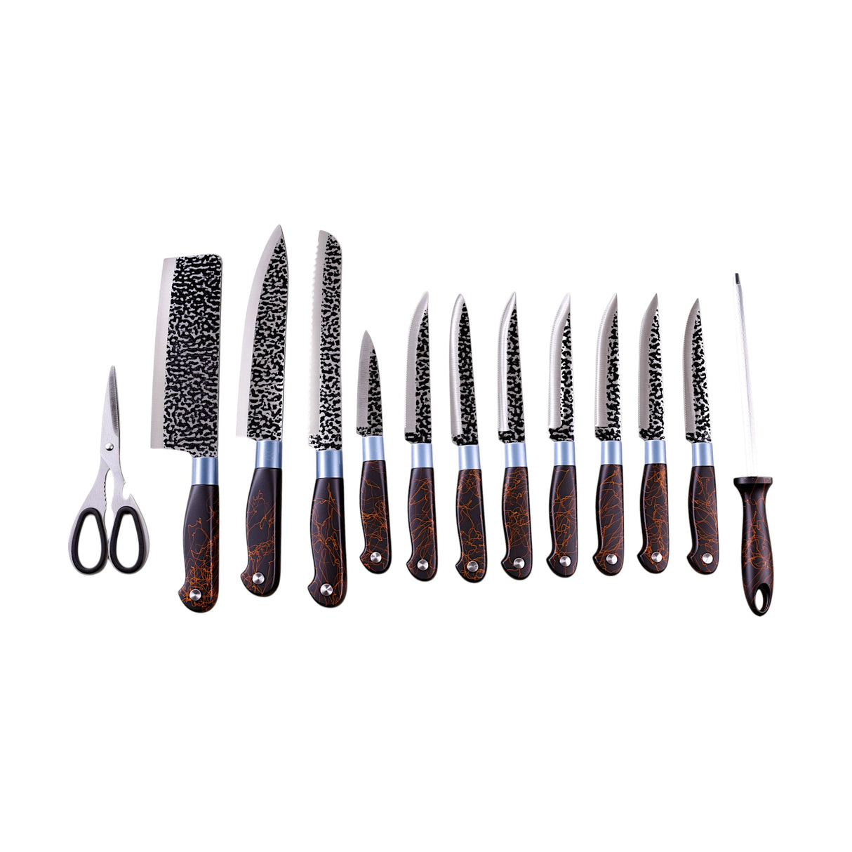 bass knife set 14pc wood stand china ba-03