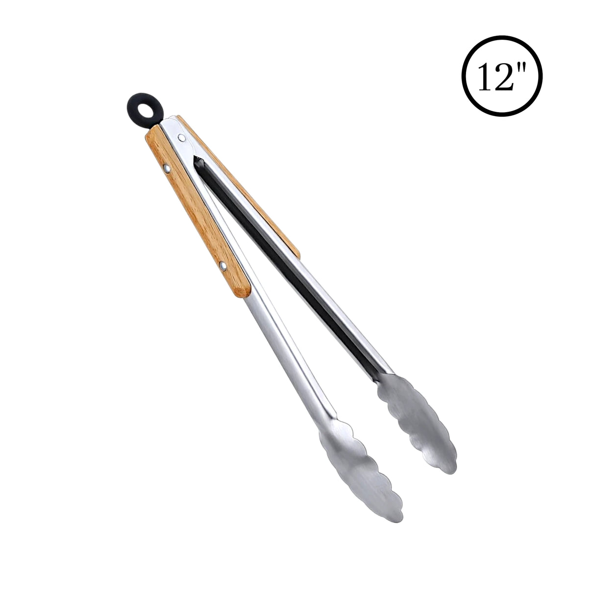 ss tong 12'' wood grip china 1206-10