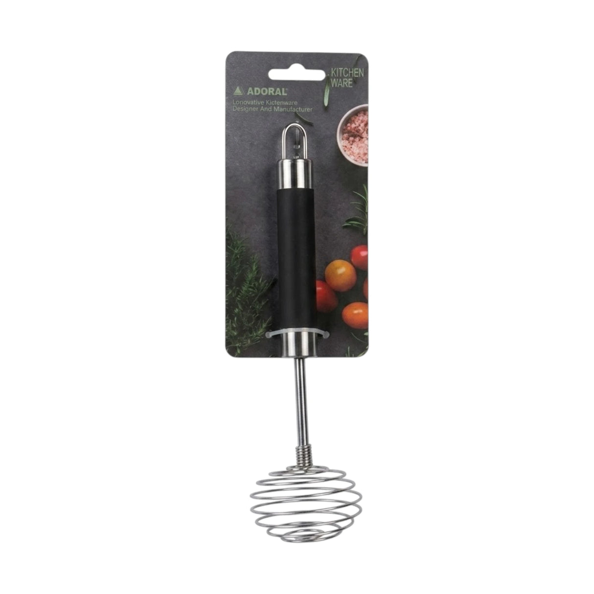 adoral ss egg beater 9" black handle china 93