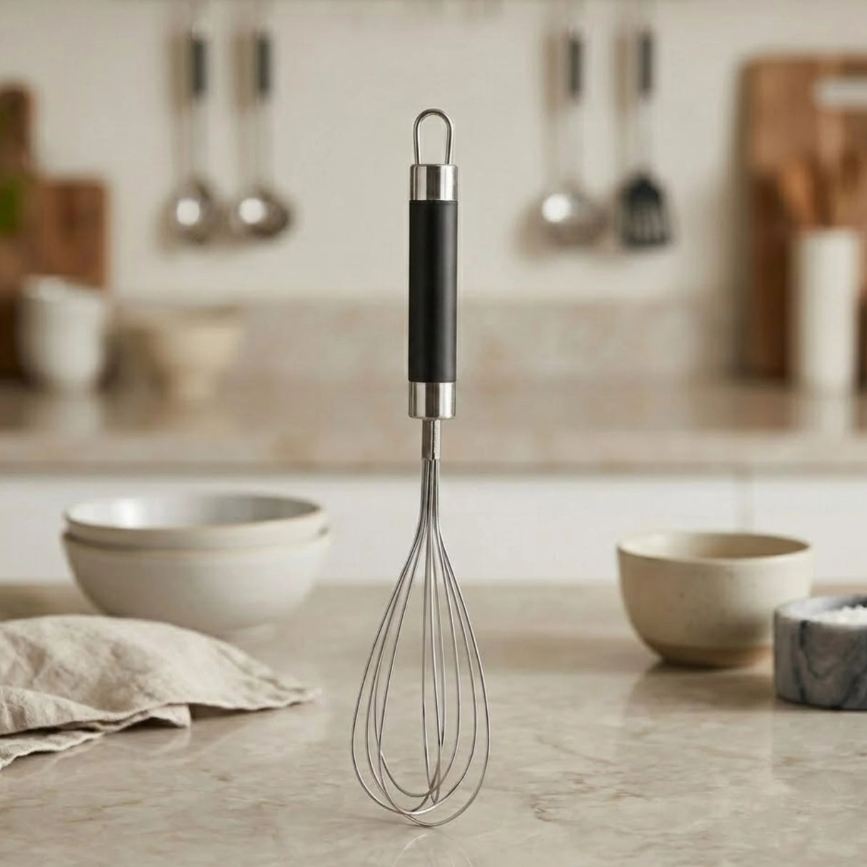 adoral ss egg beater 11" black handle china 42