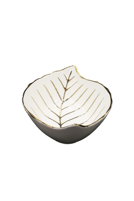 ceramic serving leaf bowl  21111g