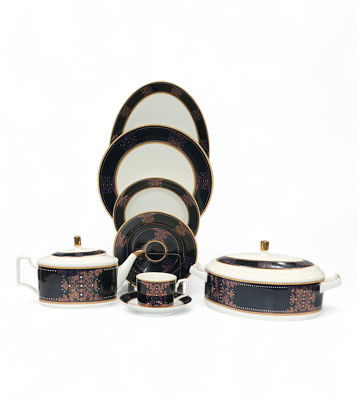 bone dinner set 61pc ld