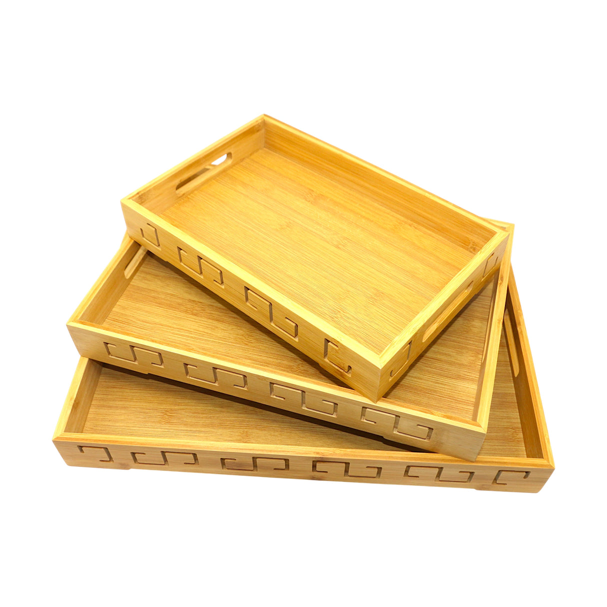 wood tray 3pc rectangle china 786-10