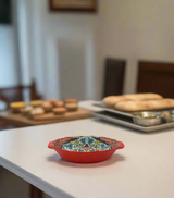 red bowl 9.5" china