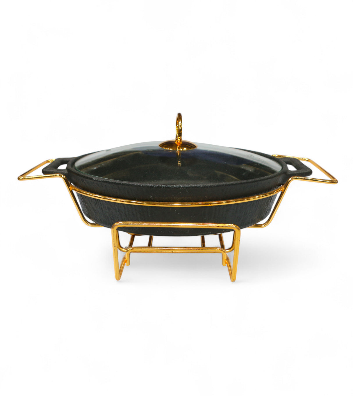 ceramic casserole 13" black oval china cx2426n
