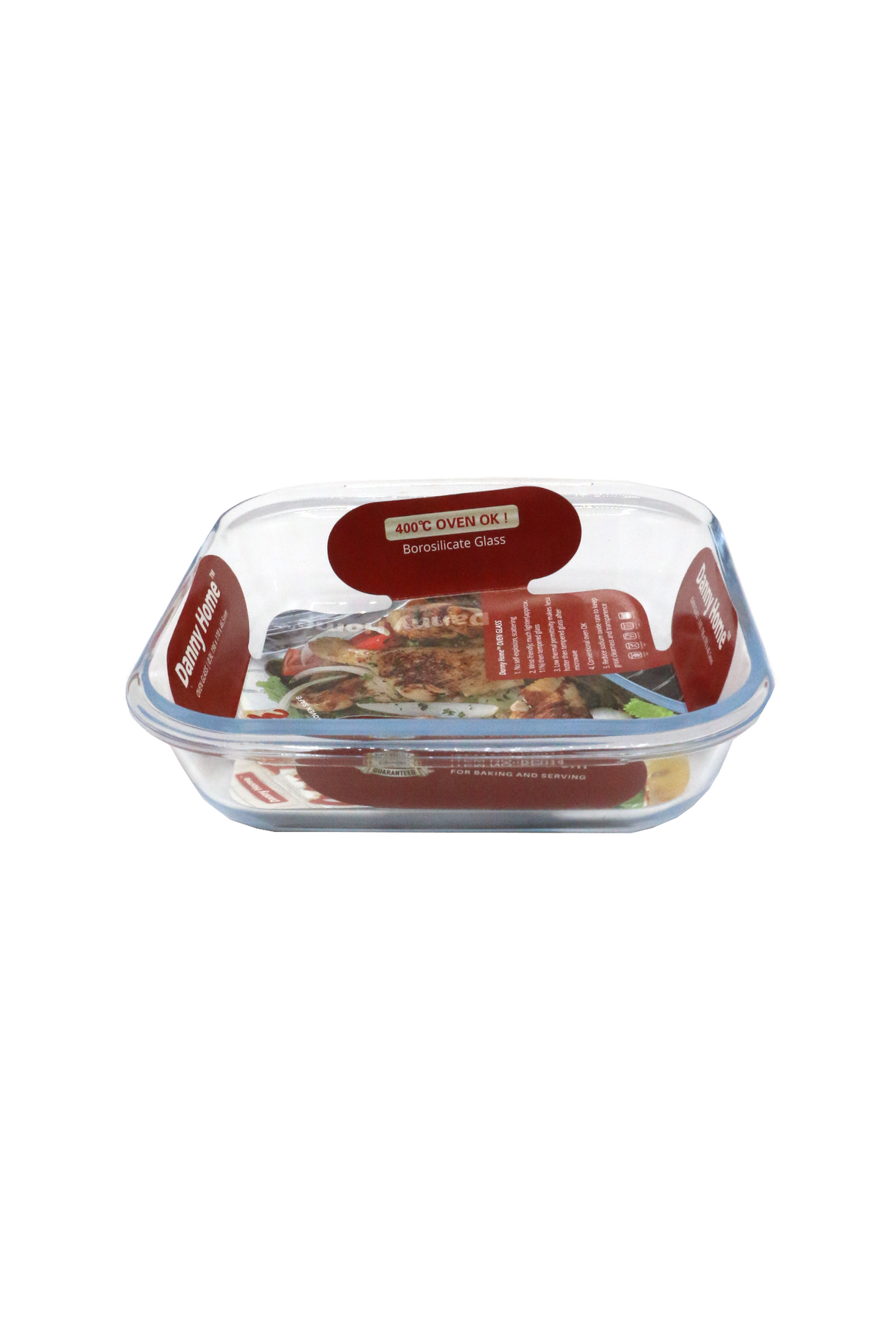 glass dish 0.9l square china kp014