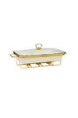 casserole rect 15" white cx3272a