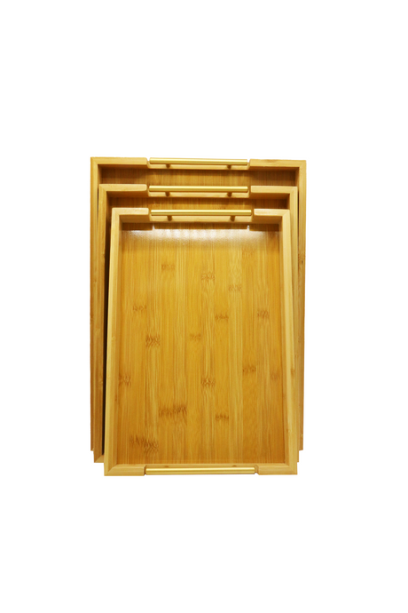 wood tray 3pc rectangle china 323-20