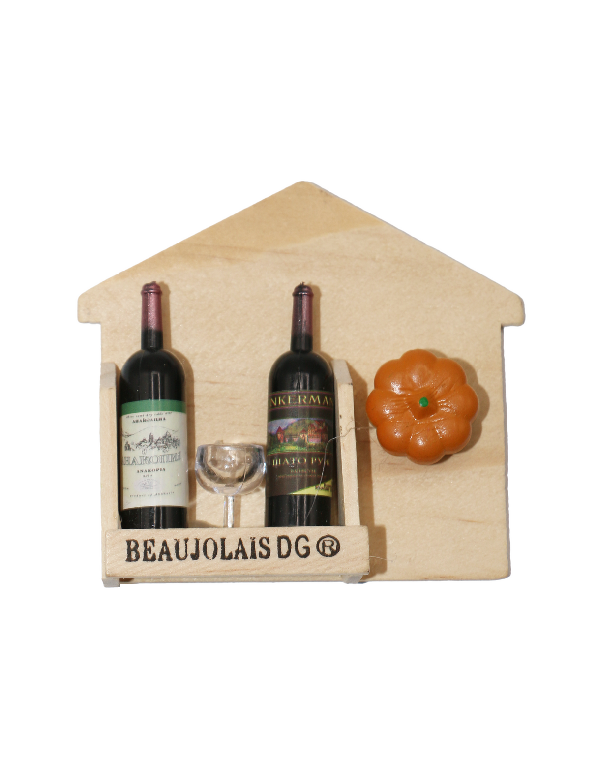 wine bottle fridg magnet 7x7.2cm china d543