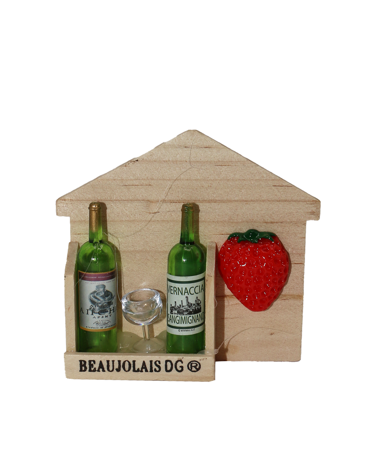 wine bottle fridg magnet 7x7.2cm china d543