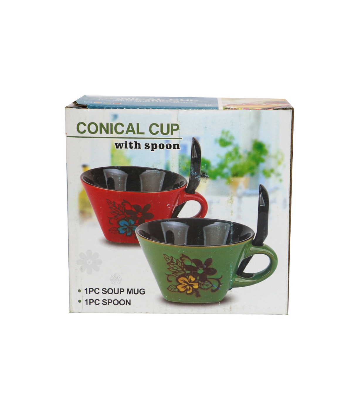 soup mug & spoon bc058 china