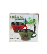 soup mug & spoon bc058 china