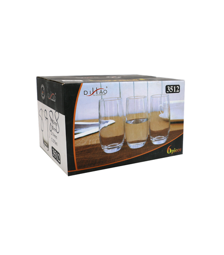 glass 6pc 375ml 3512 china