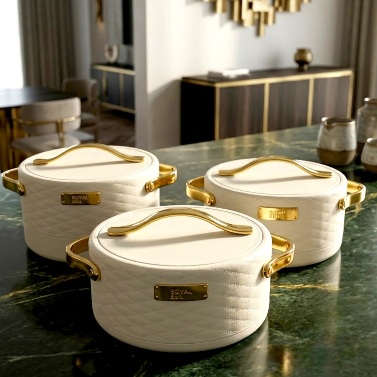 hot pot 3pc white china ehp