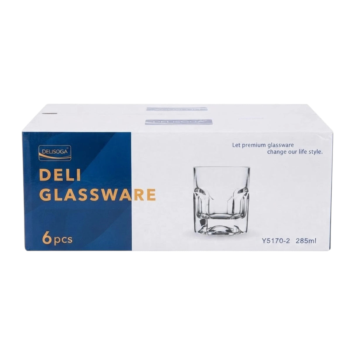 deli glass tumbler 6pc pak y5170-2