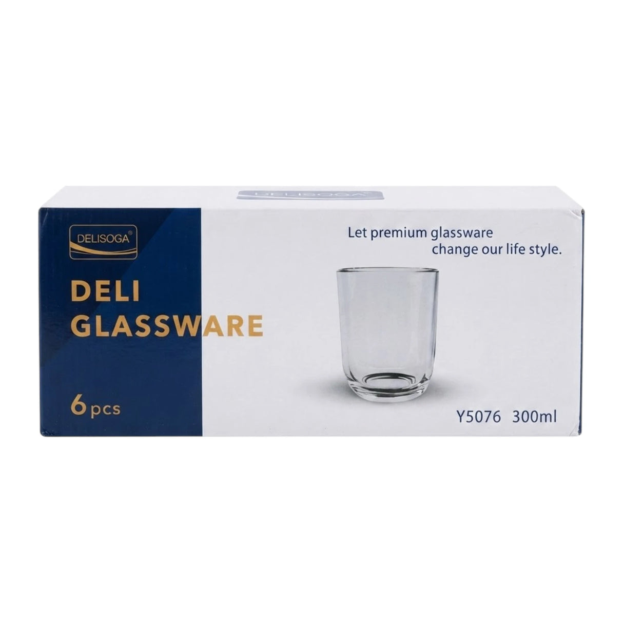 deli glass tumbler 6pc pak y5976