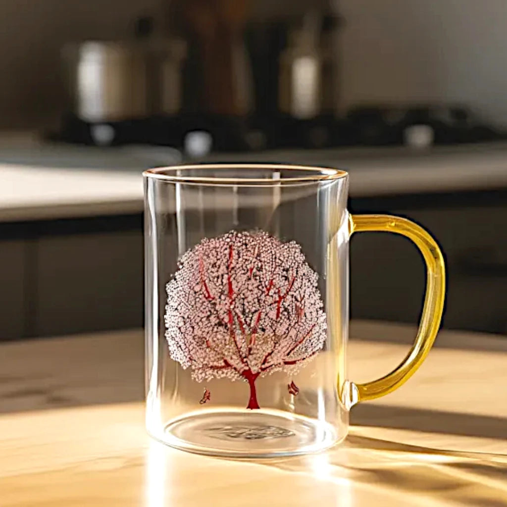 glass mug china tree