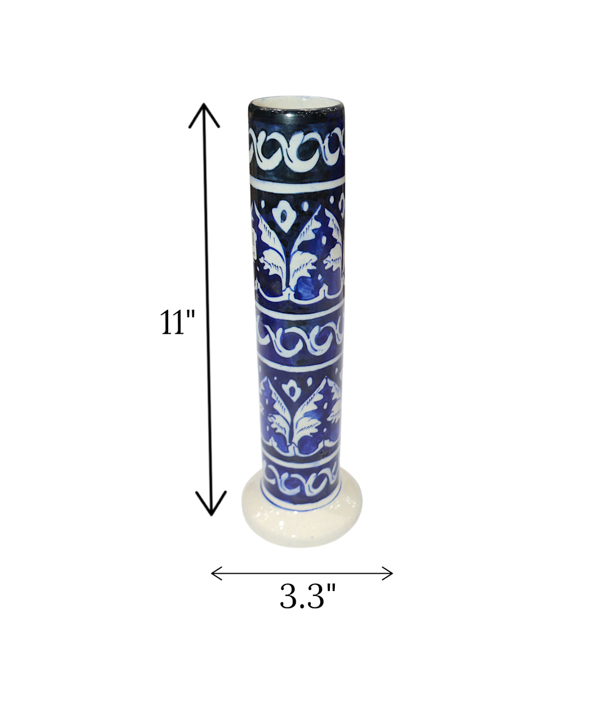 blue pottery cylinder vase s