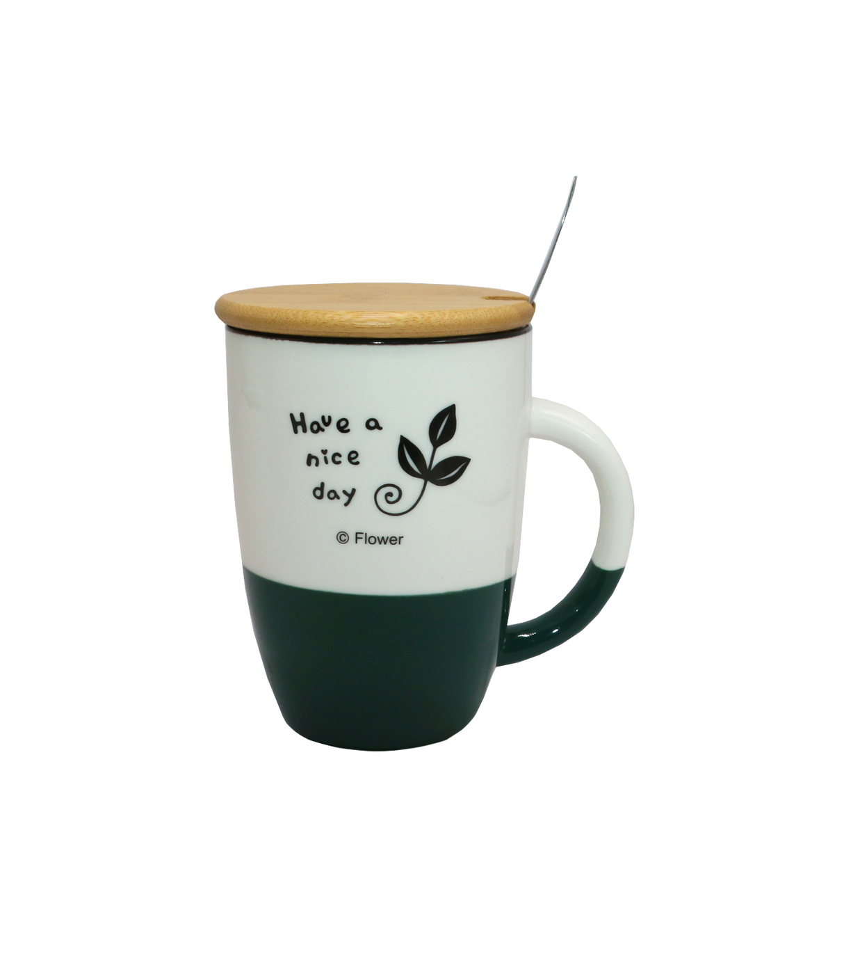 ceramic mug & lid with spoon china
