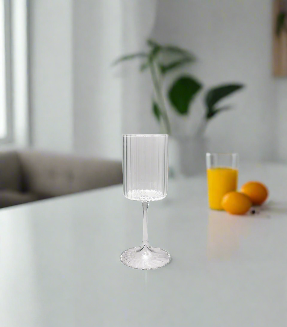 glass wine 6pc china d082
