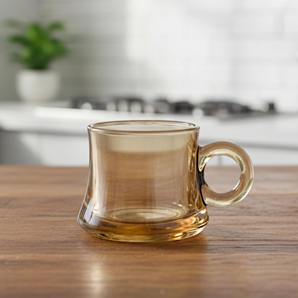 glass mini mug china golden