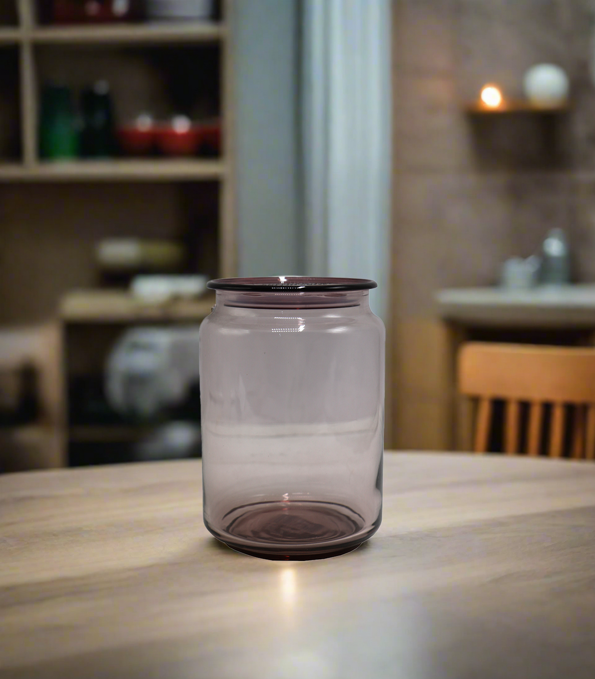 luminarc glass jar & lid 750ml china 4008 ice pink