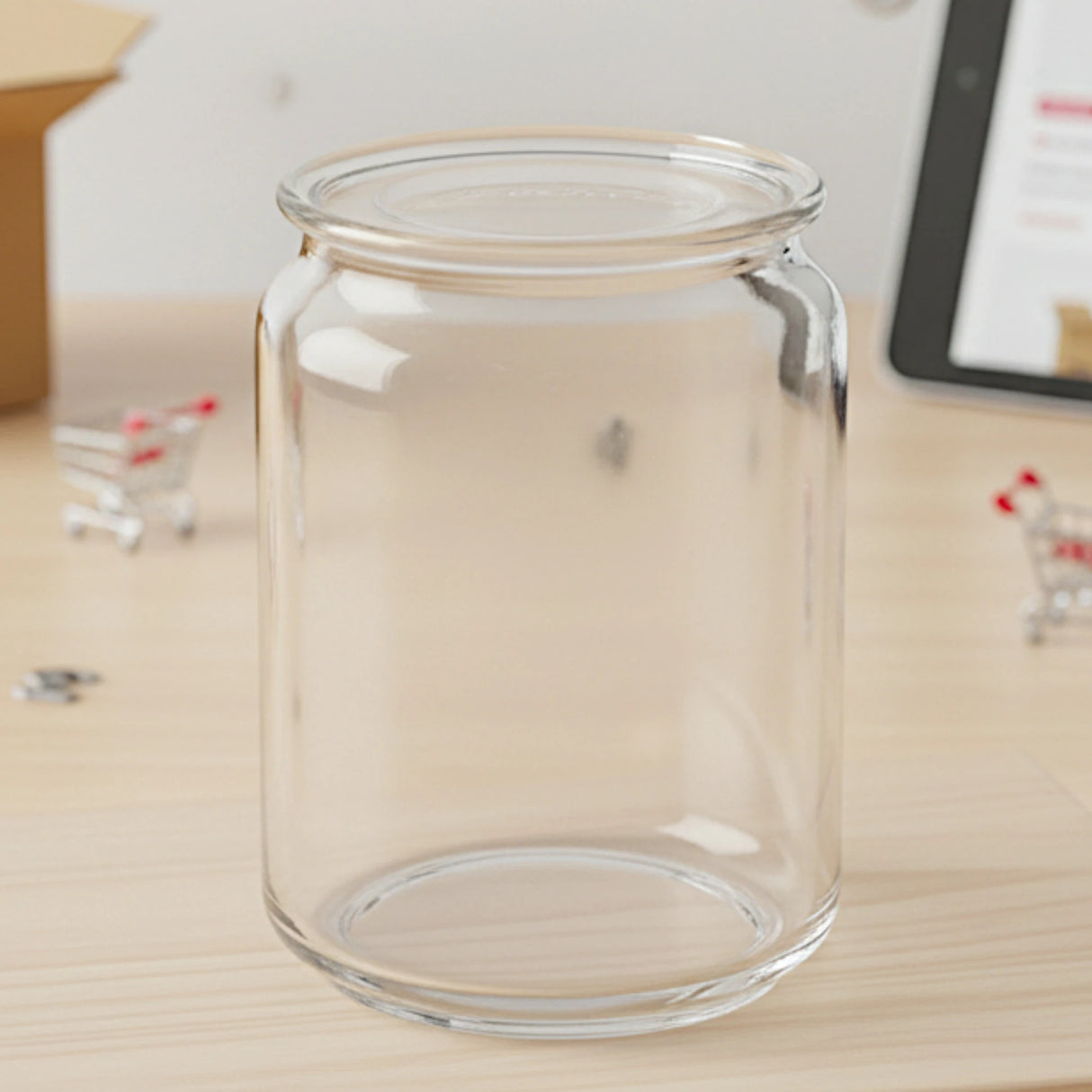 luminarc glass jar & lid 1l china 7537