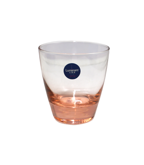 luminarc glass 6pc china v7774 salmon pink