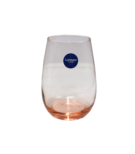 luminarc glass 6pc china v2931 salmon pink