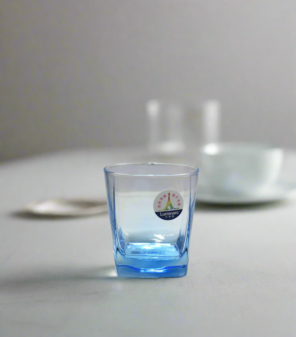 luminarc glass 6pc china v5804 blue