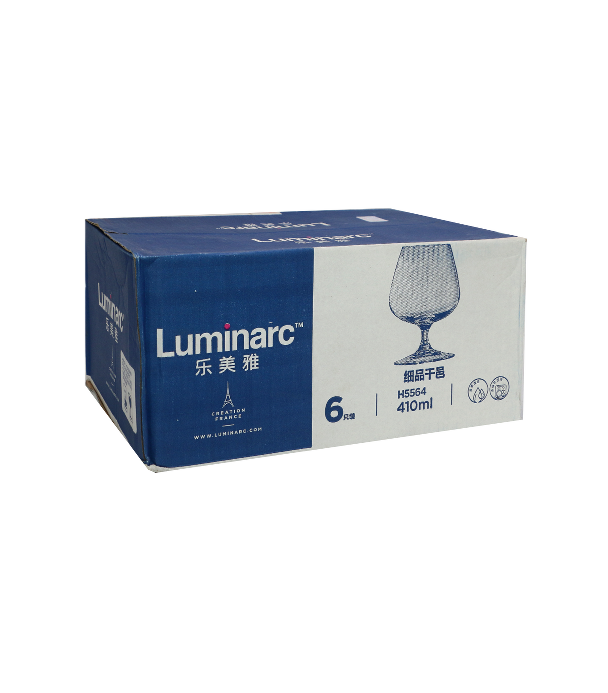 luminarc wine 6pc china h5564