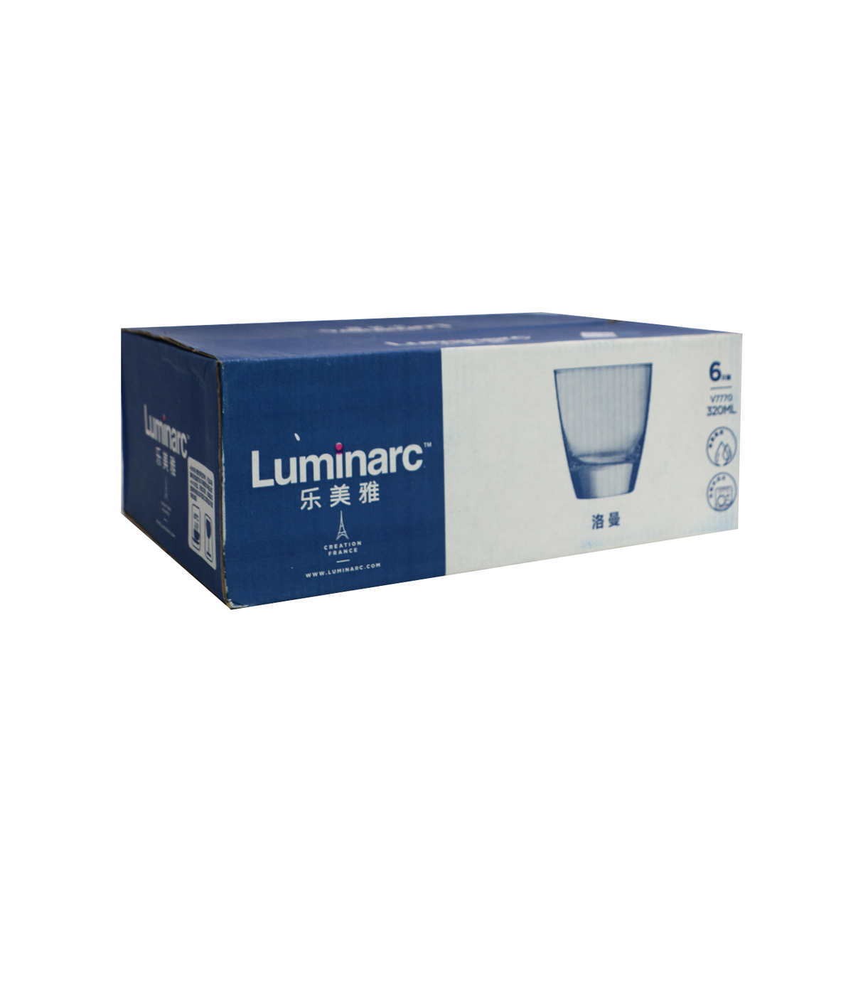 luminarc glass 6pc china v7770