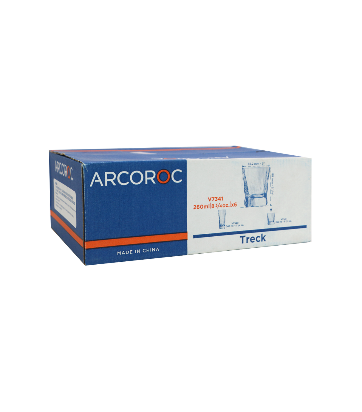 arcoroc glass 6pc china v7341