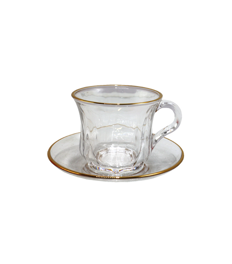 blinkmax glass cup & saucer set china ktzb60
