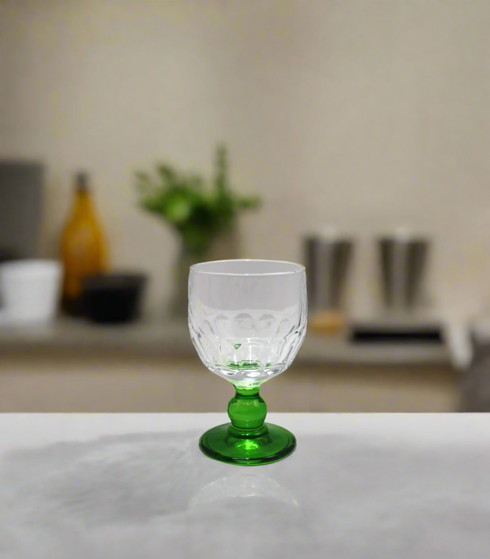 wine 6pc china 266 green base