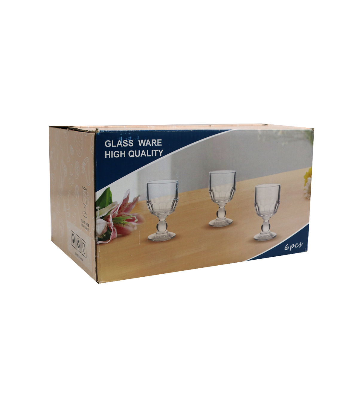 wine 6pc china 266 green base
