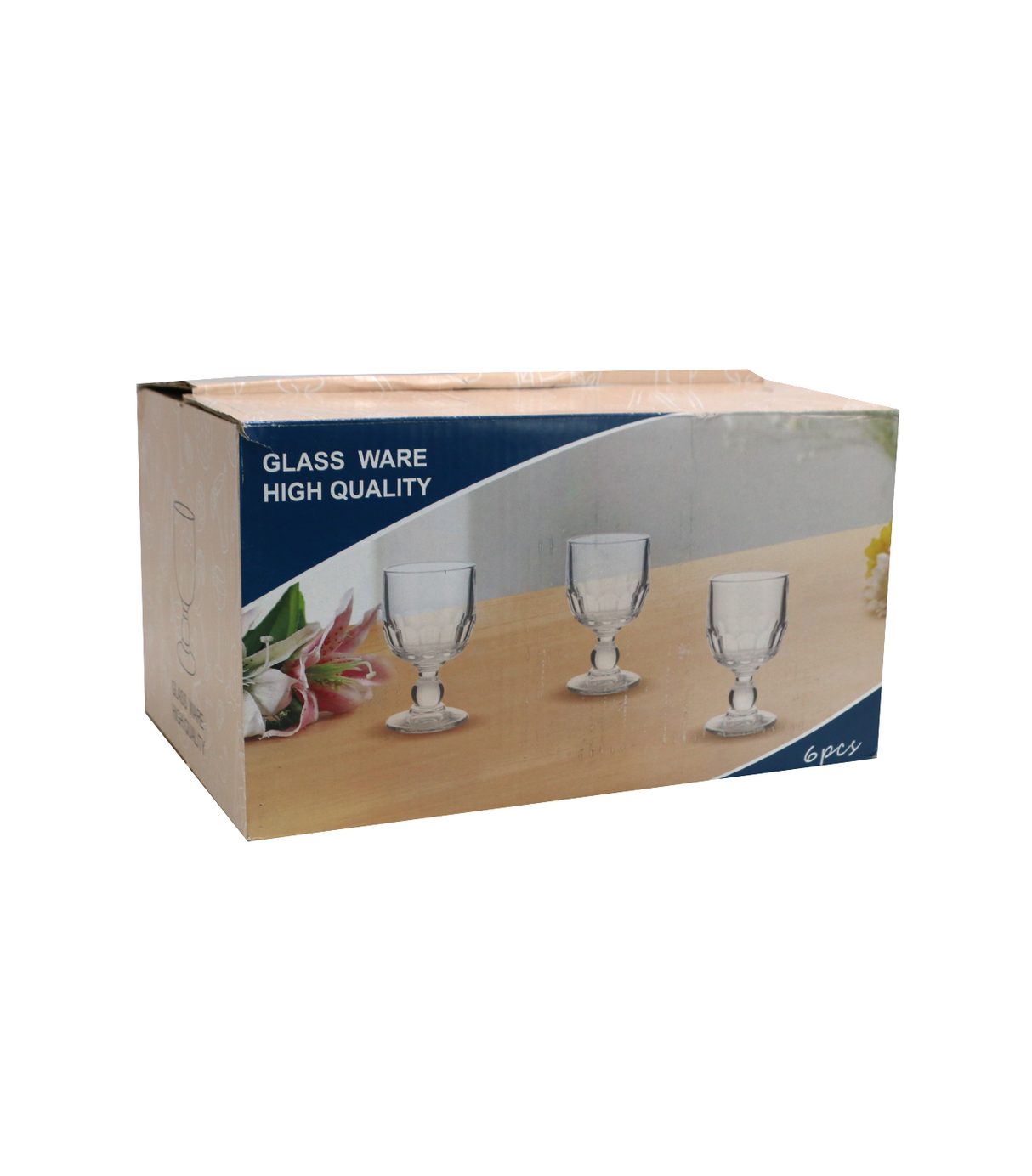 wine 6pc china 266 black base