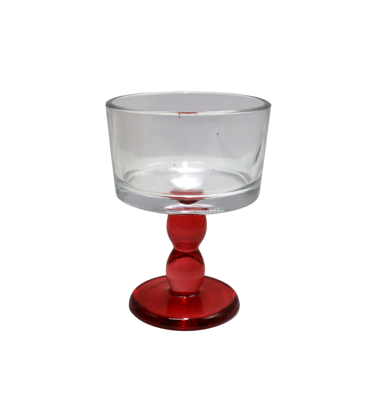 glass icecream cup 6pc china 180 red base