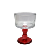 glass icecream cup 6pc china 180 red base