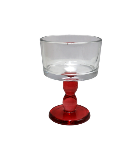 glass icecream cup 6pc china 180 red base